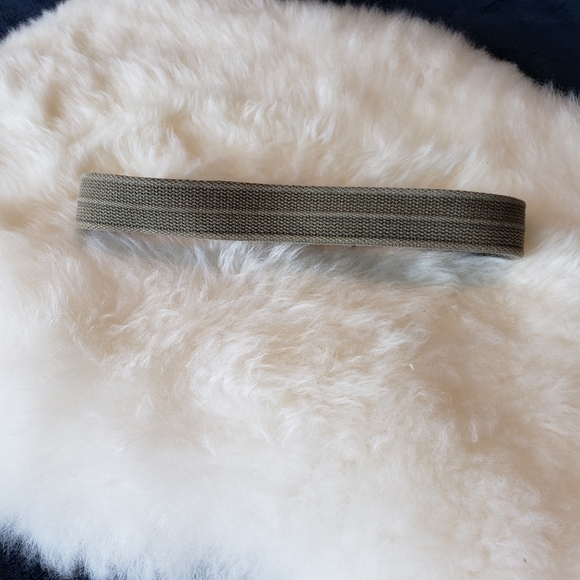 Leather & Canvas Khaki Belt 28" Legnth - Picture 7 of 8